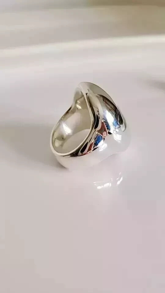 Large Bold Sterling Silver Dome Ring Chunky Electroform Dome Ring Gift For Women