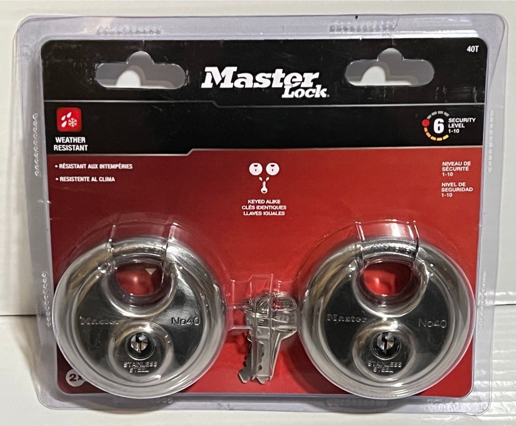 Master Lock 40T 2 Pack Keyed Alike - NEW