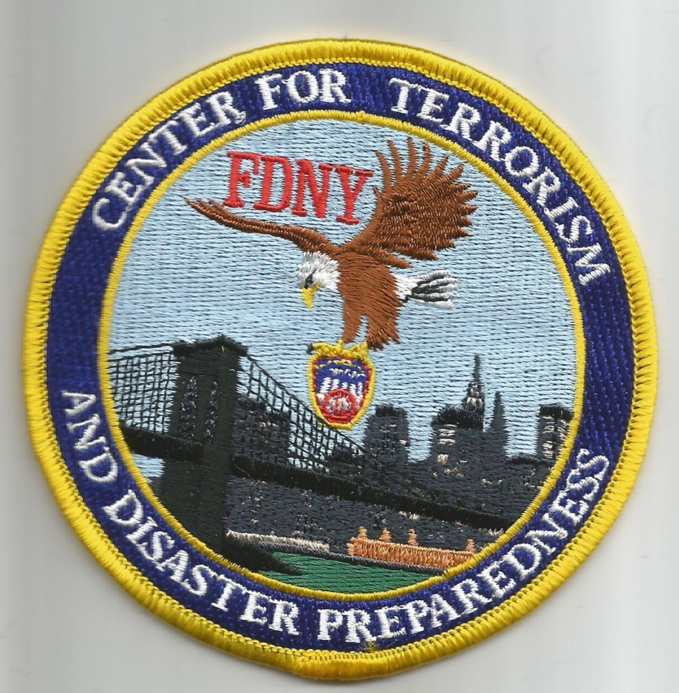 New York City FDNY Center for Terrorism & Disaster, NY (4" round) fire patch