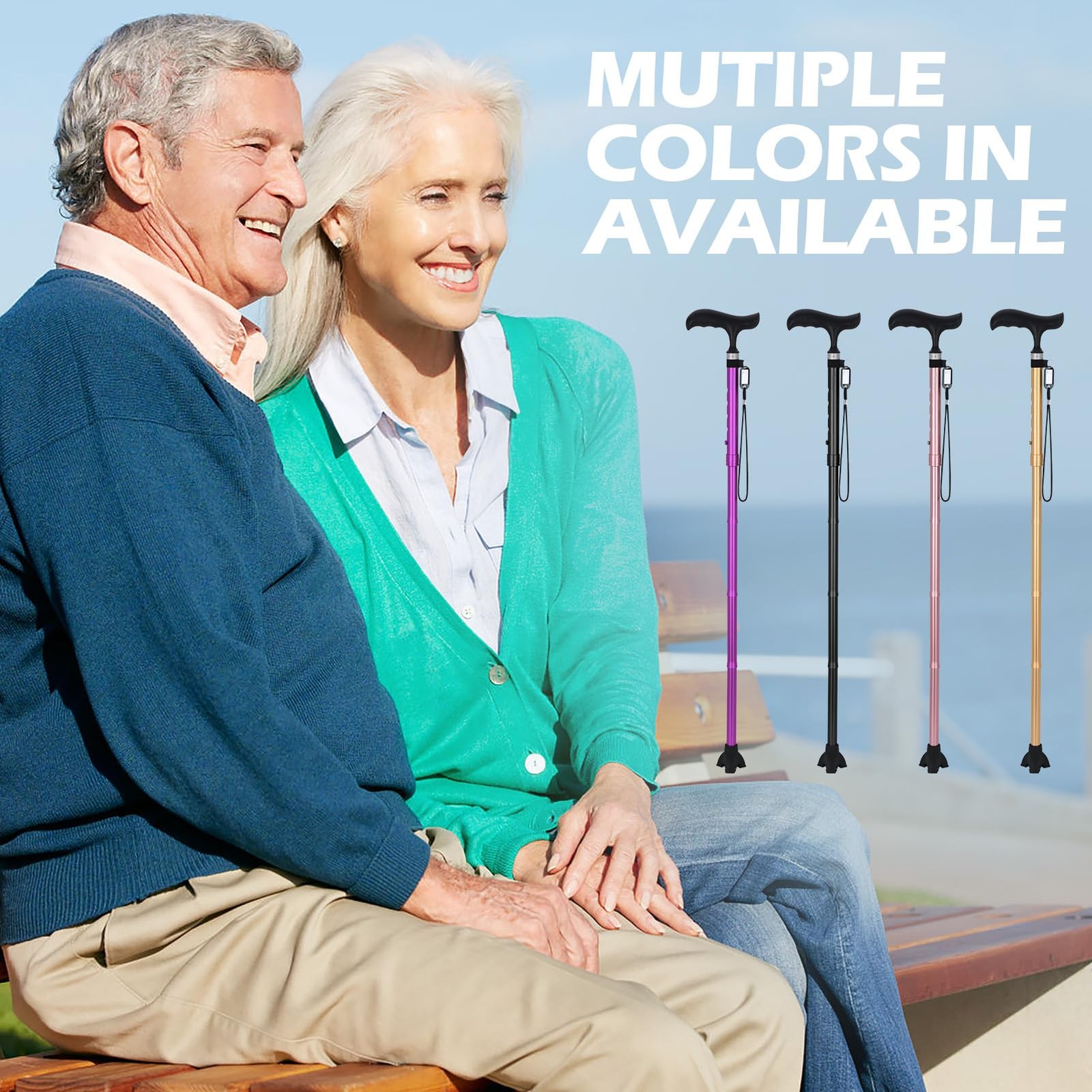 Folding Walking Cane for Women/Men-Lightweight,Adjustable,Collapsible Walking...