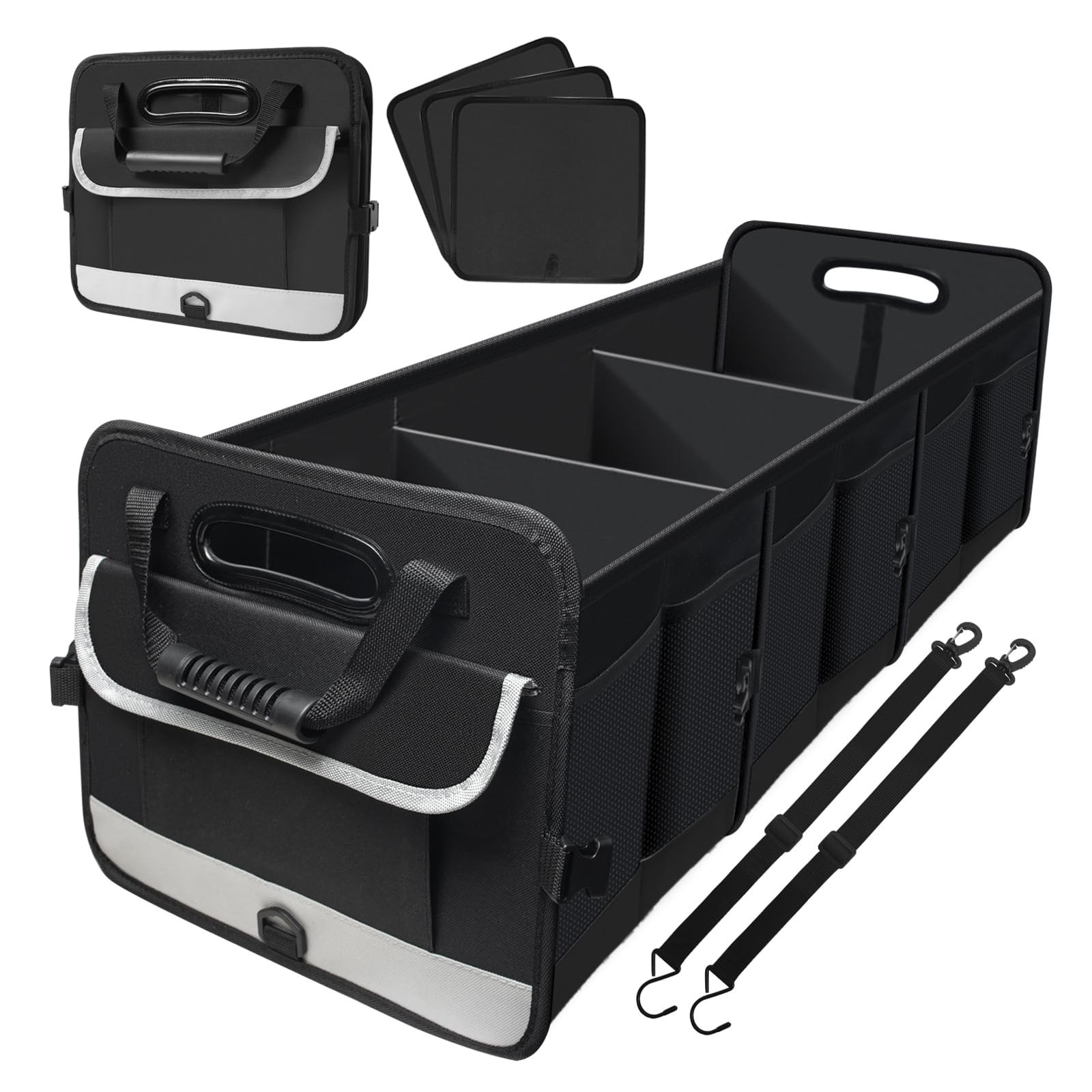 Car Trunk Organizer,Heavy Duty Collapsible 95 L Capacity Car Trunk Storage Or...