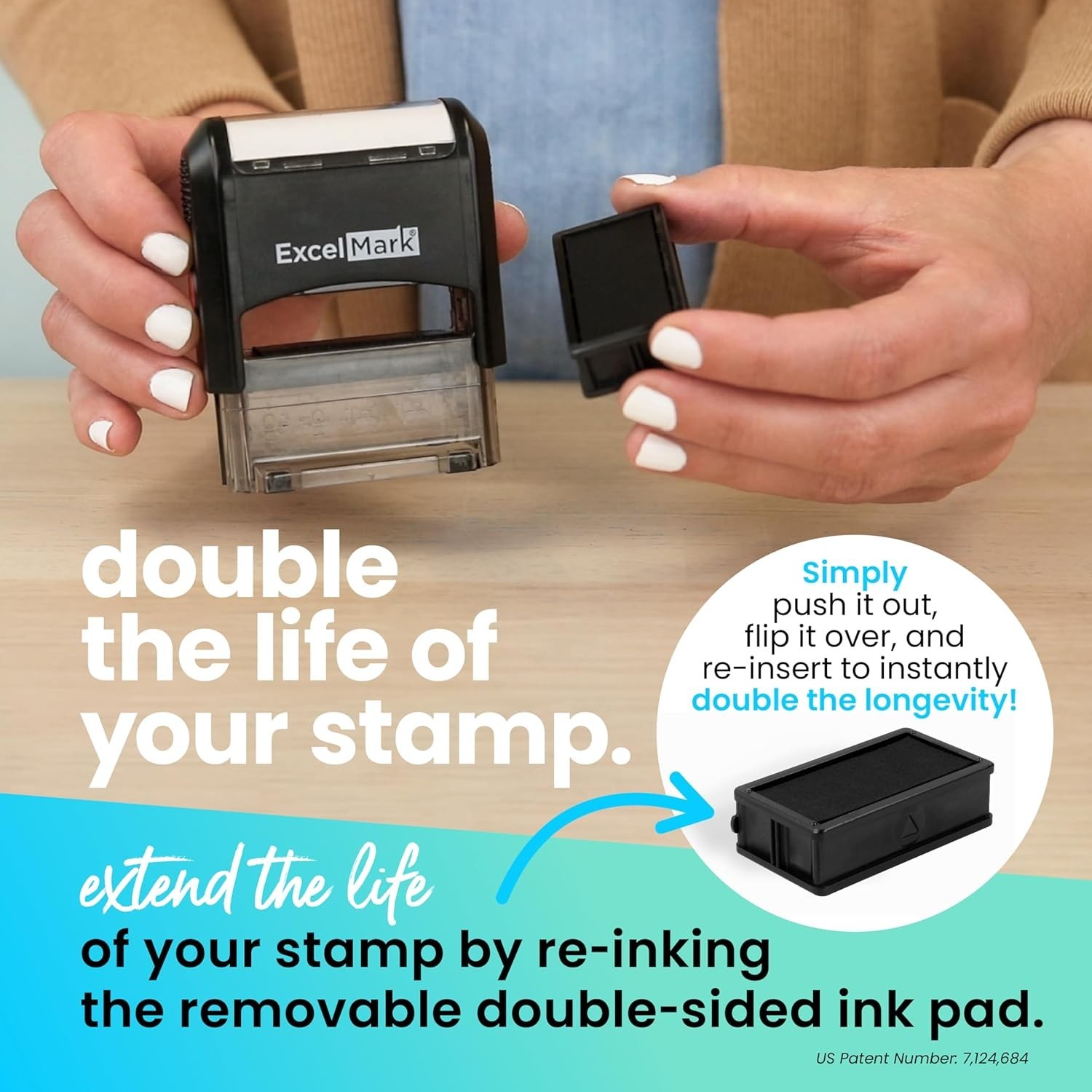 Self-Inking Rubber Stamp - Return to Sender Not at This Address - Red Ink Medium