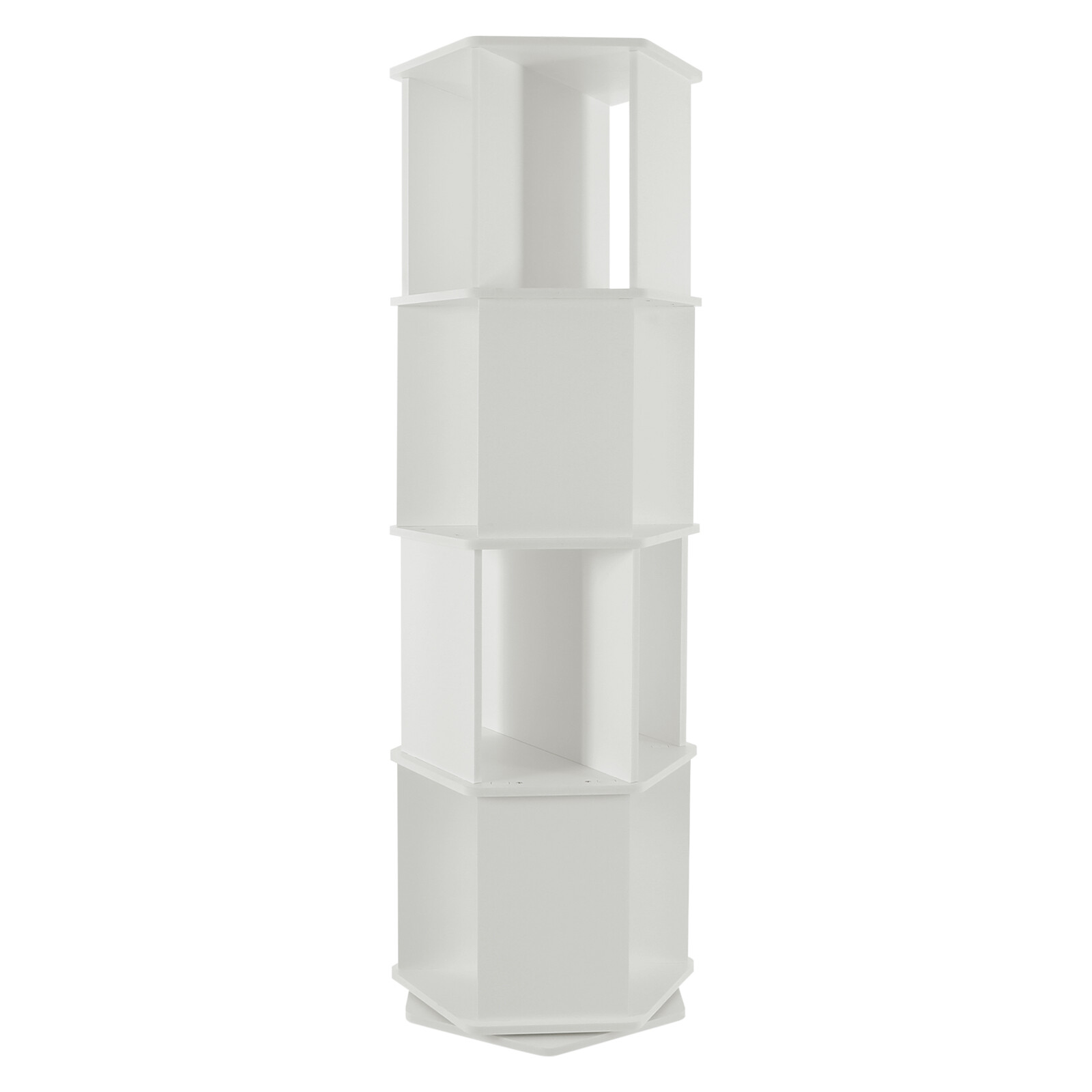 4-Tier Rotating Bookshelf 360�� Display Floor Standing Revolving Bookshelf