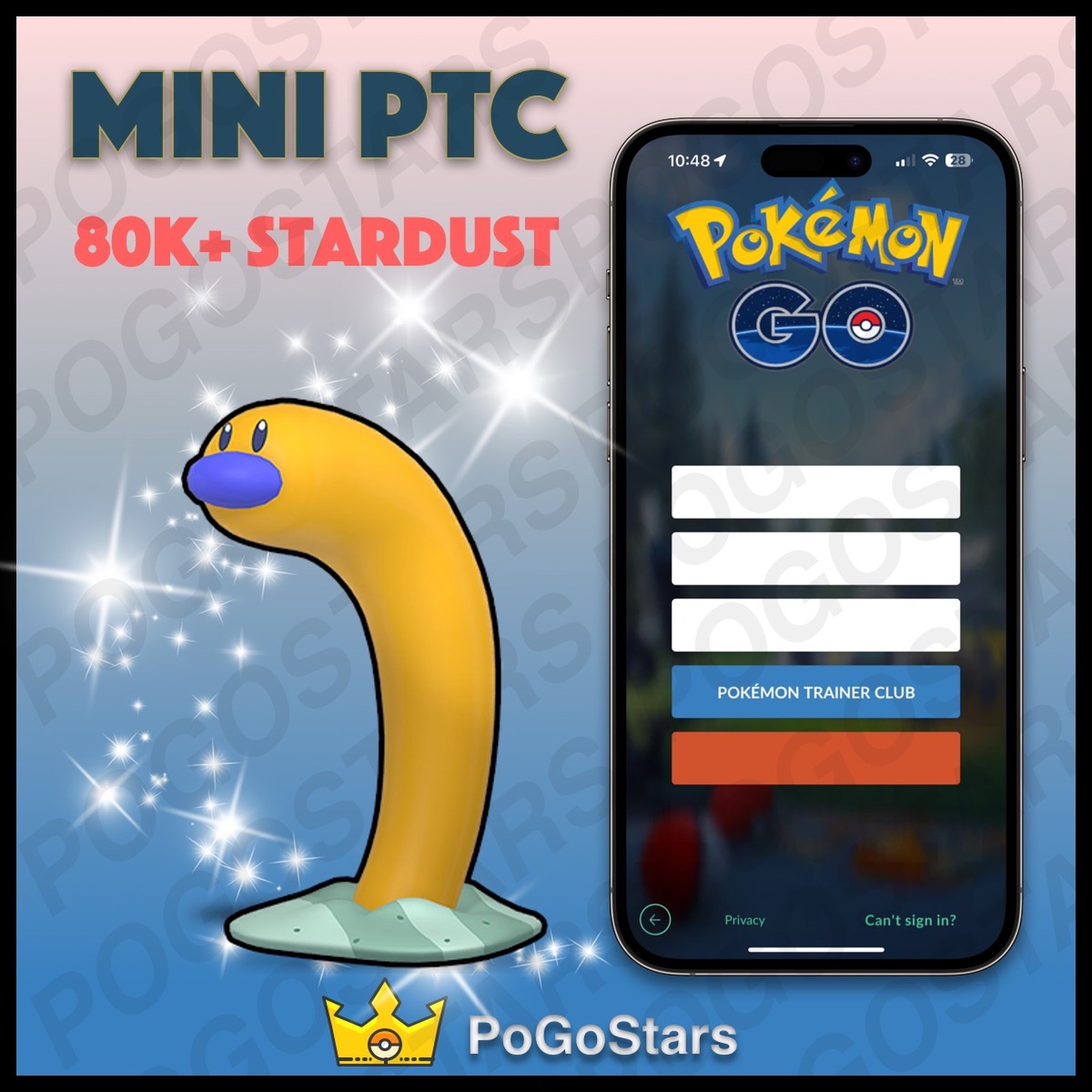 Pokémon PTC GO - Shiny Wiglett - 80K Stardust✨Read Description✨