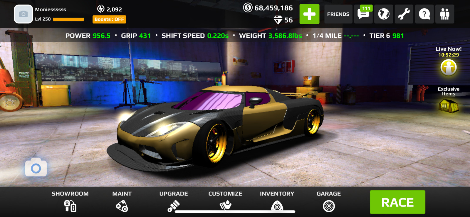 Rush Racing 2 In-game Vehicle. 6-8$ each