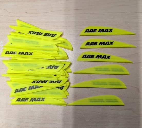 36 AAE Max Stealth 2.7" YELLOW Vanes arizona archery equipment arrow fletching