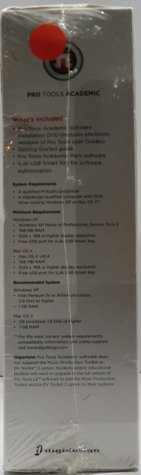 NEW Pro Tools Academic Pack Software For Qualified M-Audio Peripherals | SEALED