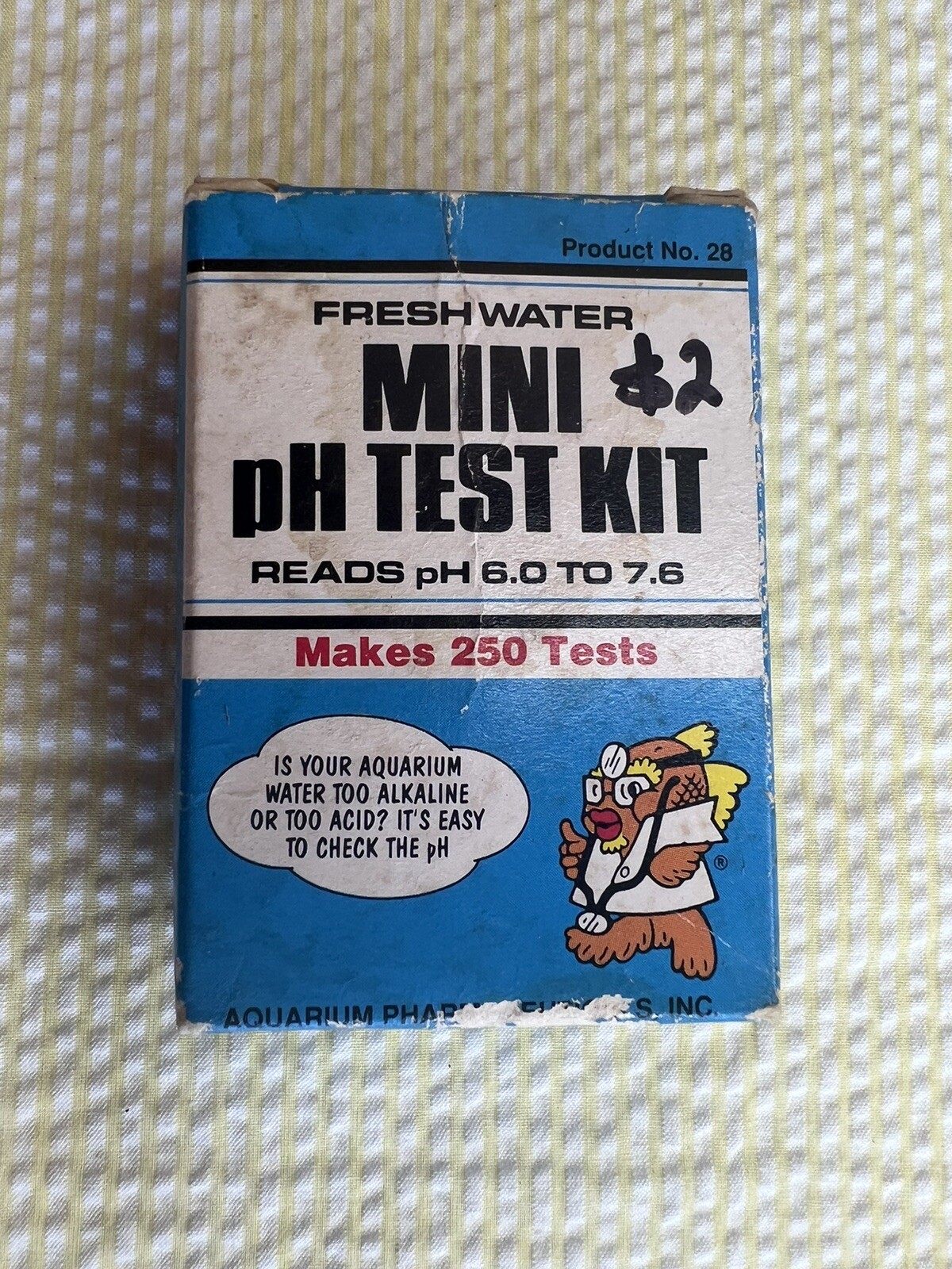 Aquarium Pharmaceuticals Mini pH Test Kit for Fresh Water Aquarium New NIP
