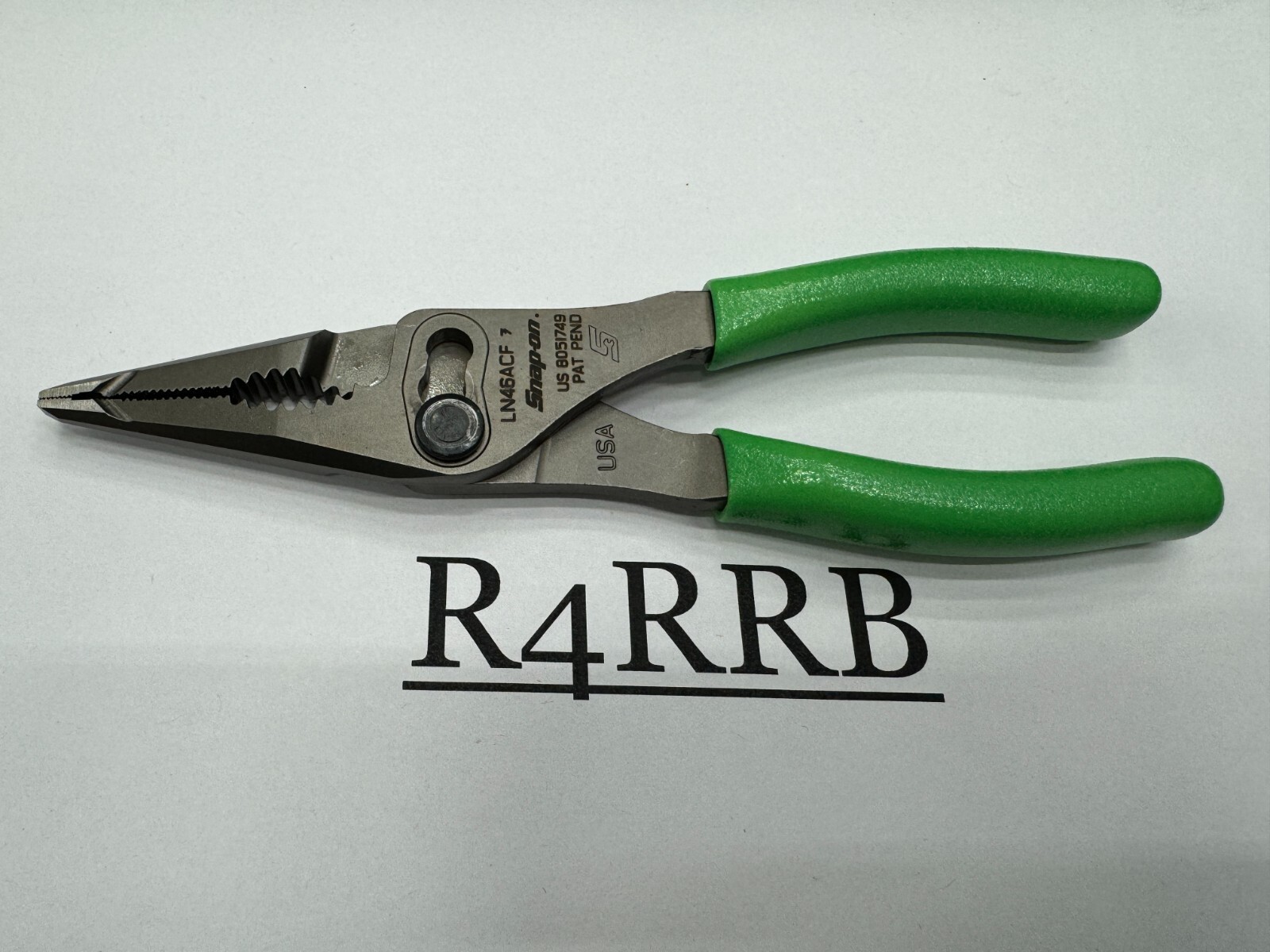 Snap-on Tools USA NEW STYLE GREEN 7" Long Nose Slip Joint COMBO Pliers LN46ACFG