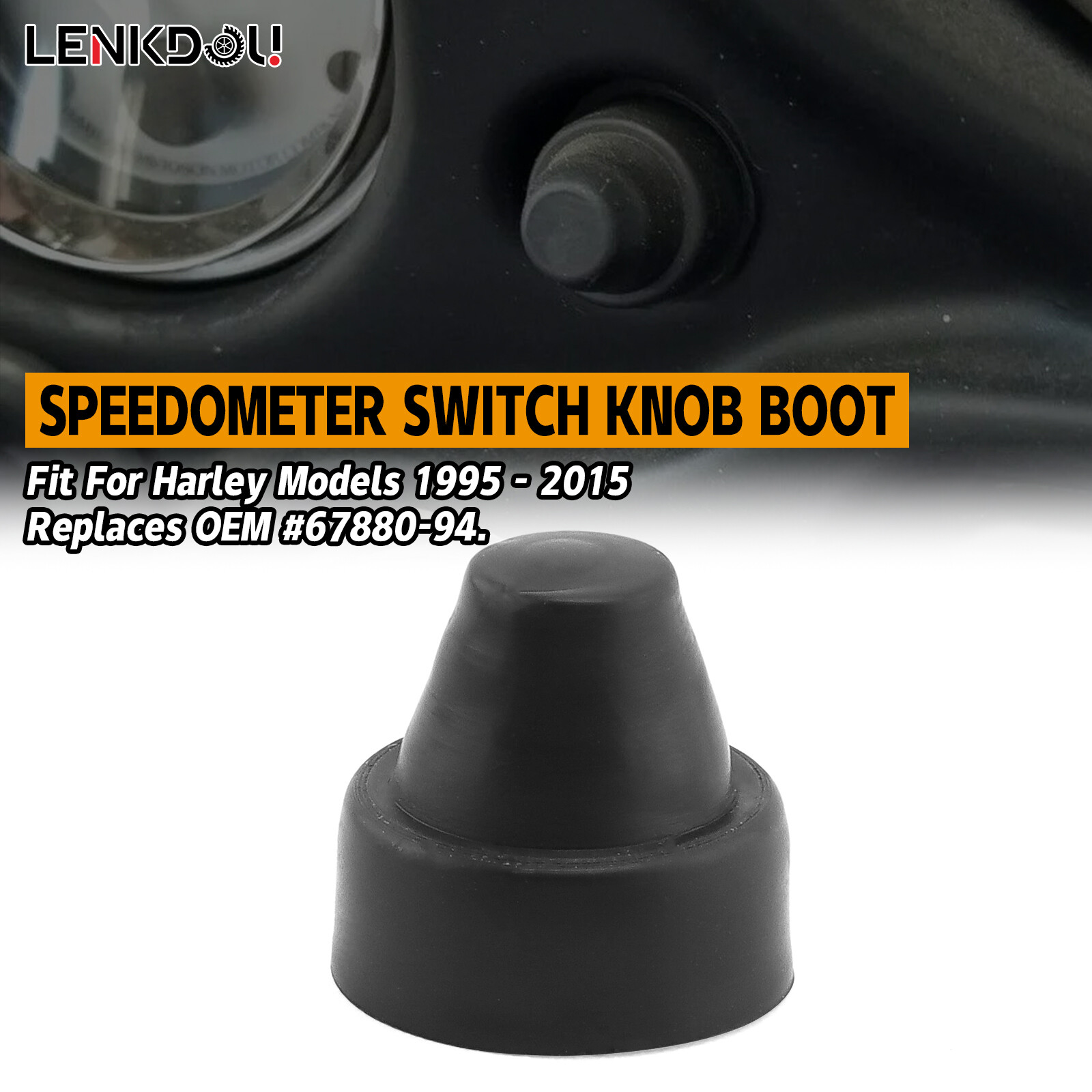 For Harley 1995-2015 1 Pack Rubber Speedometer Switch Knob Boot #67880-94