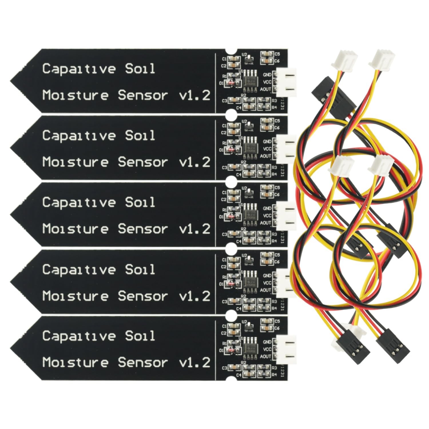 5pcs Capacitive Soil Moisture Sensor Corrosion Resistant for Arduino