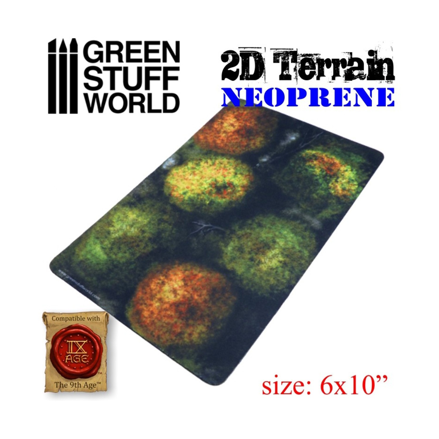 Green Stuff World Terrain Forest w/6 Trees New