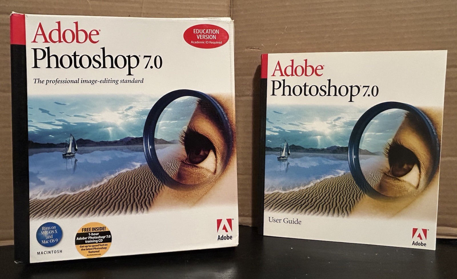Adobe Photoshop 7.0 Full Mac Version Complete Box Set CD Vintage + Serial Number