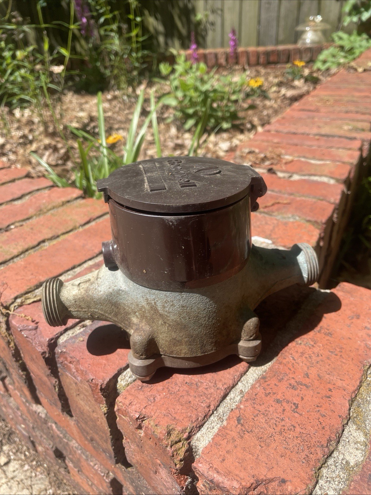 Rockwell International Brass Vintage Water Meter 5/8”/S2