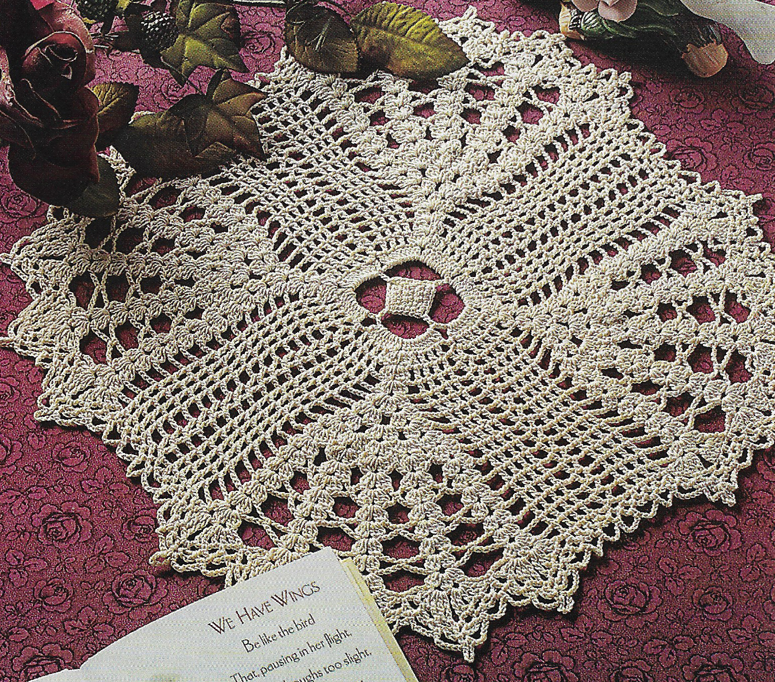 Inspirational Doily crochet PATTERN INSTRUCTIONS