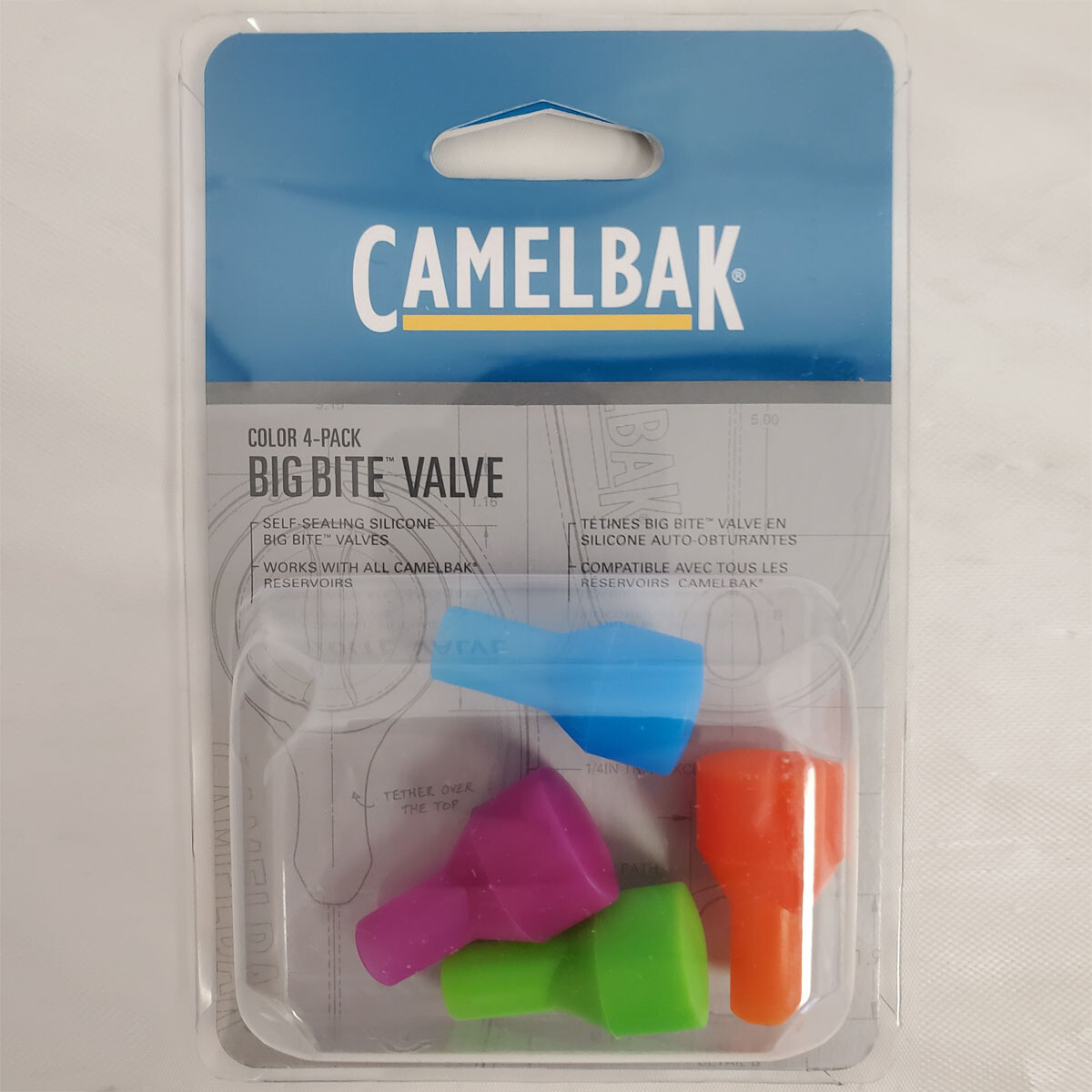 CamelBak Hydration Pack Big Bite Valve Replacement Multi Color Mouth Piece 4 pc.