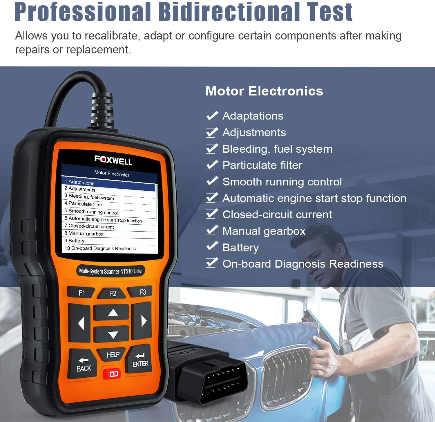 Bidirectional OBD2 Scanner for Chrysler/Jeep/Dodge All System Diagnostic Tool