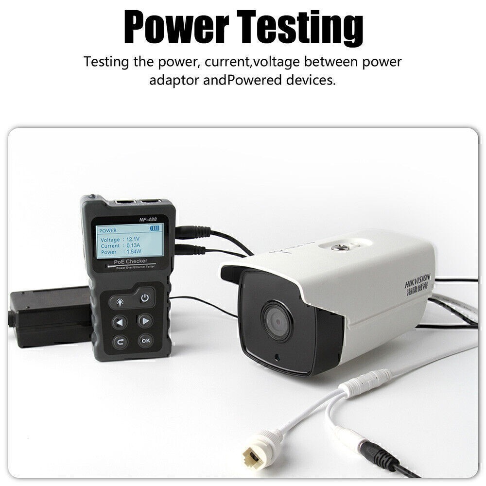 NOYAFA NF-488 POE Tester for Power Over Ethernet Switch Loop-Back POE Detector