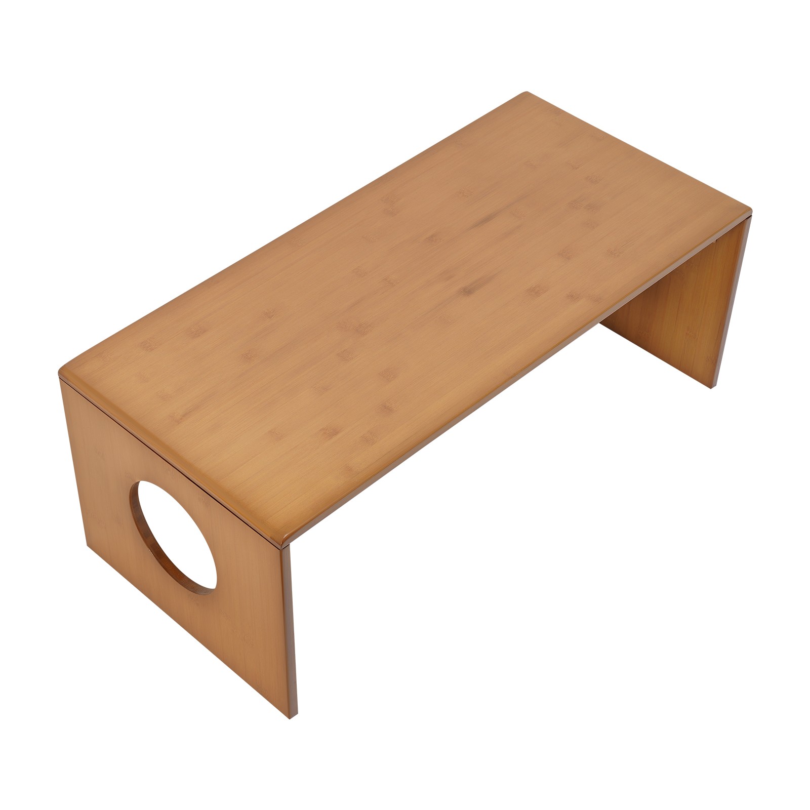 Folding Floor Coffee Table Brown Low Coffee Table Bamboo Portable Coffee Table