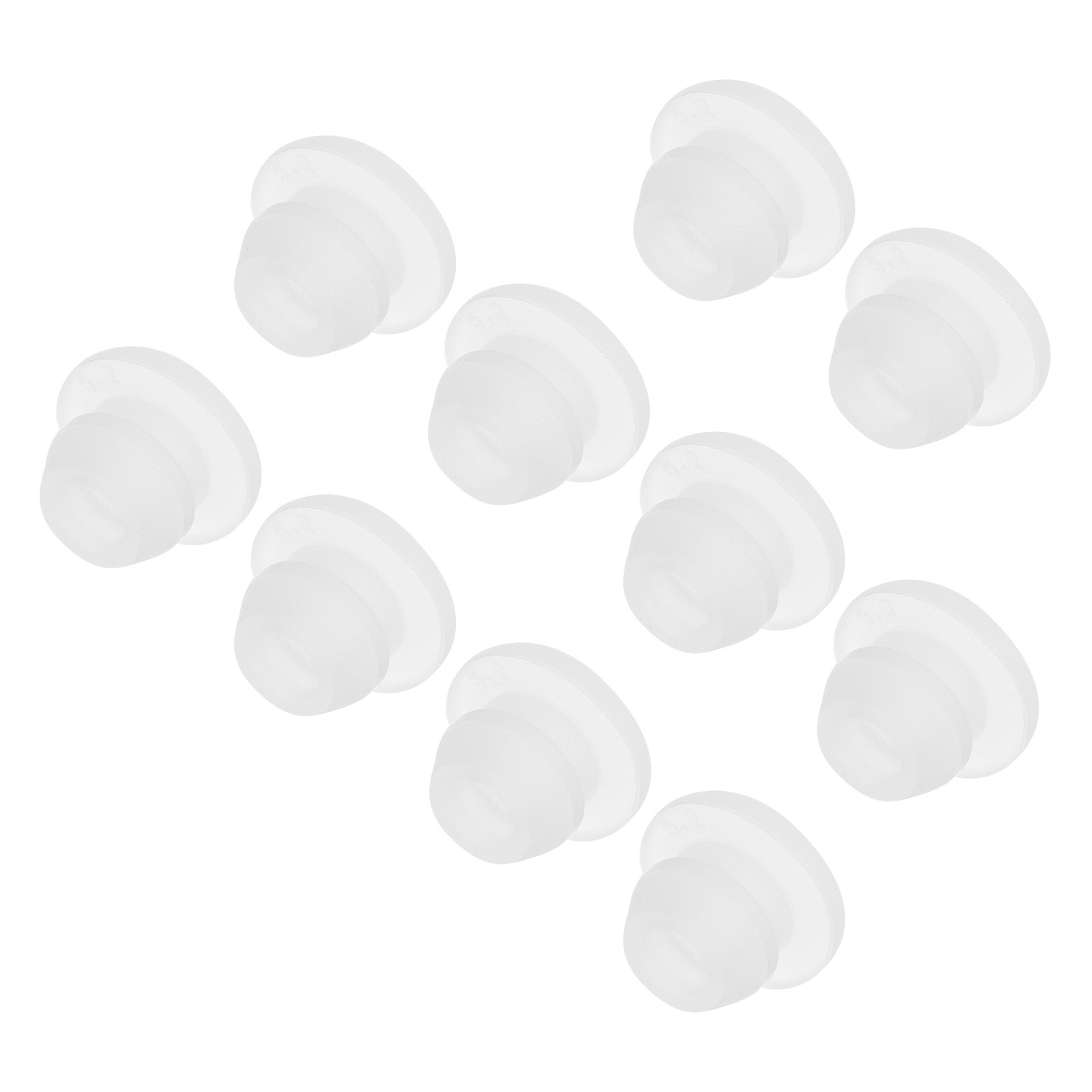 10pcs Silicone Snap in Locking Hole Plugs,6mm Narrow Groove 2mm Clear