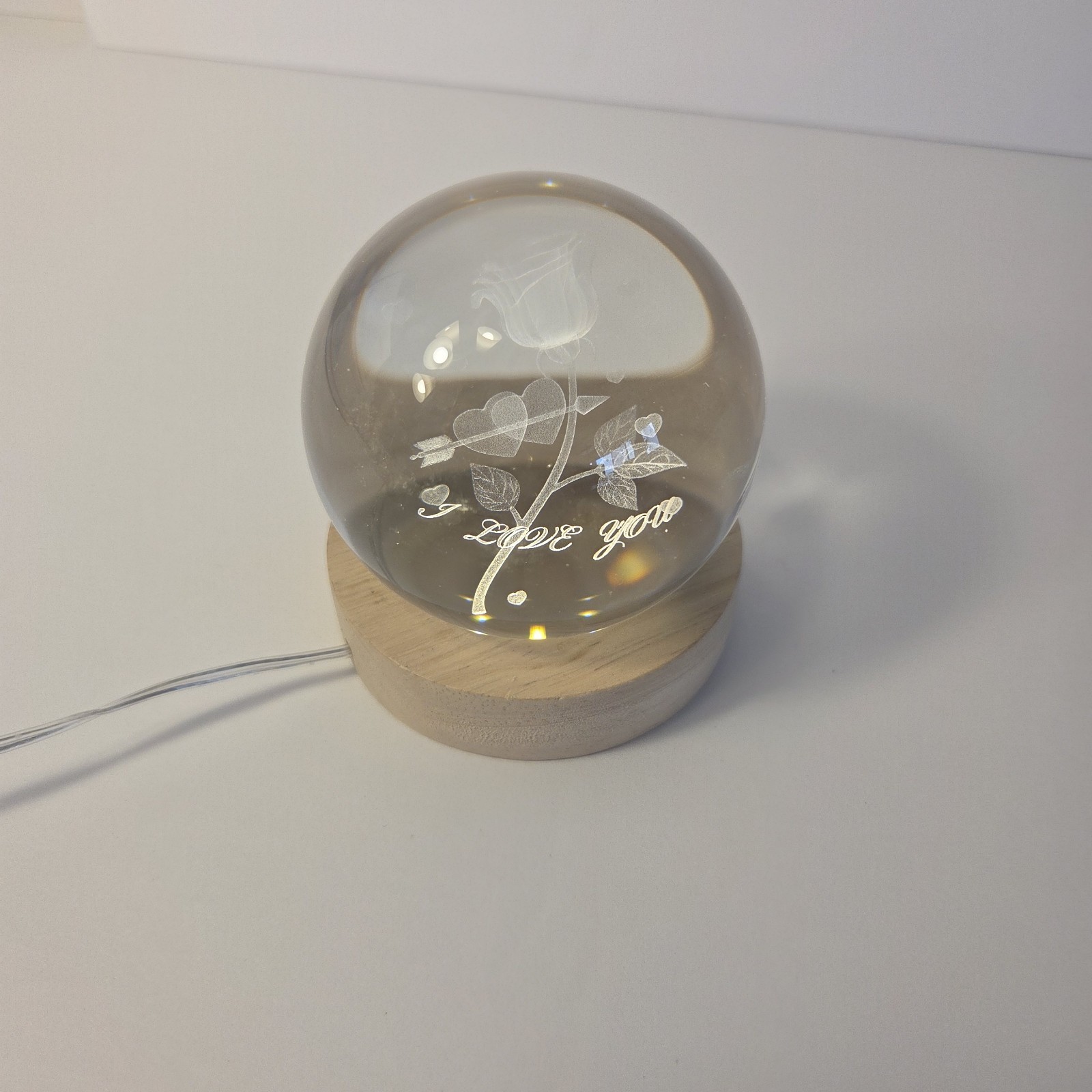 LED Lighted Crystal Ball Light