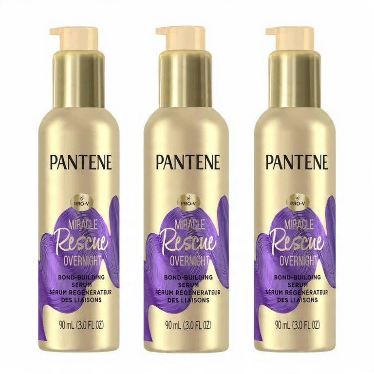 3 PACK Pantene Pro-V Miracle Rescue Hair Overnight Bond-Building Serum, 3oz