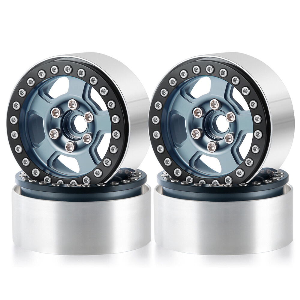 1.9inch Aluminium Beadlock Wheel Rim for RC 1/10 TRX4 Axial SCX10 Redcat CC01 US