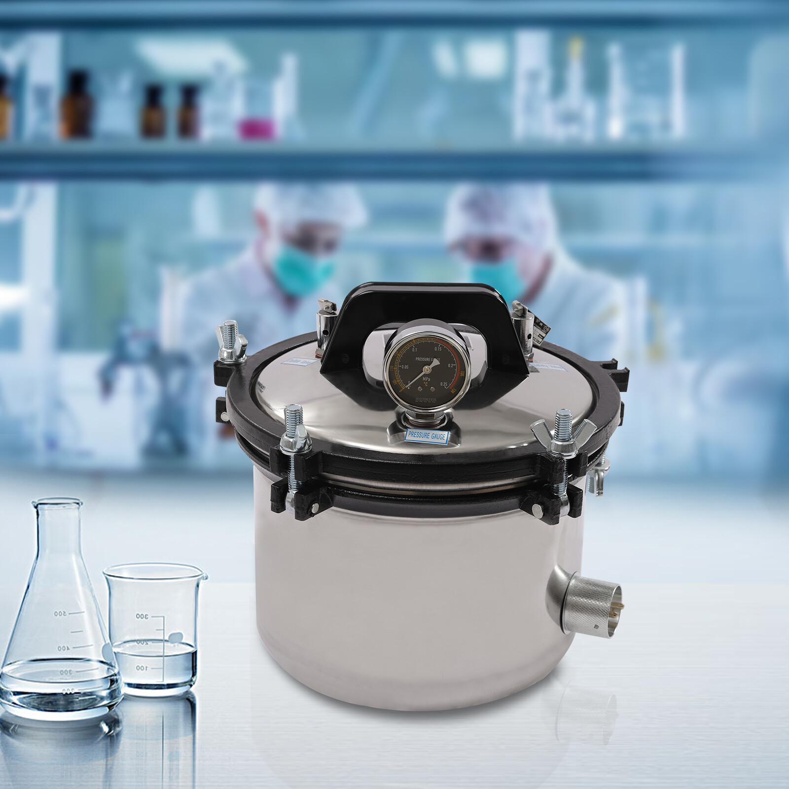 Autoclave Steam Sterilizer Dental Equipment Sterilization 8L Medical Sterilizer