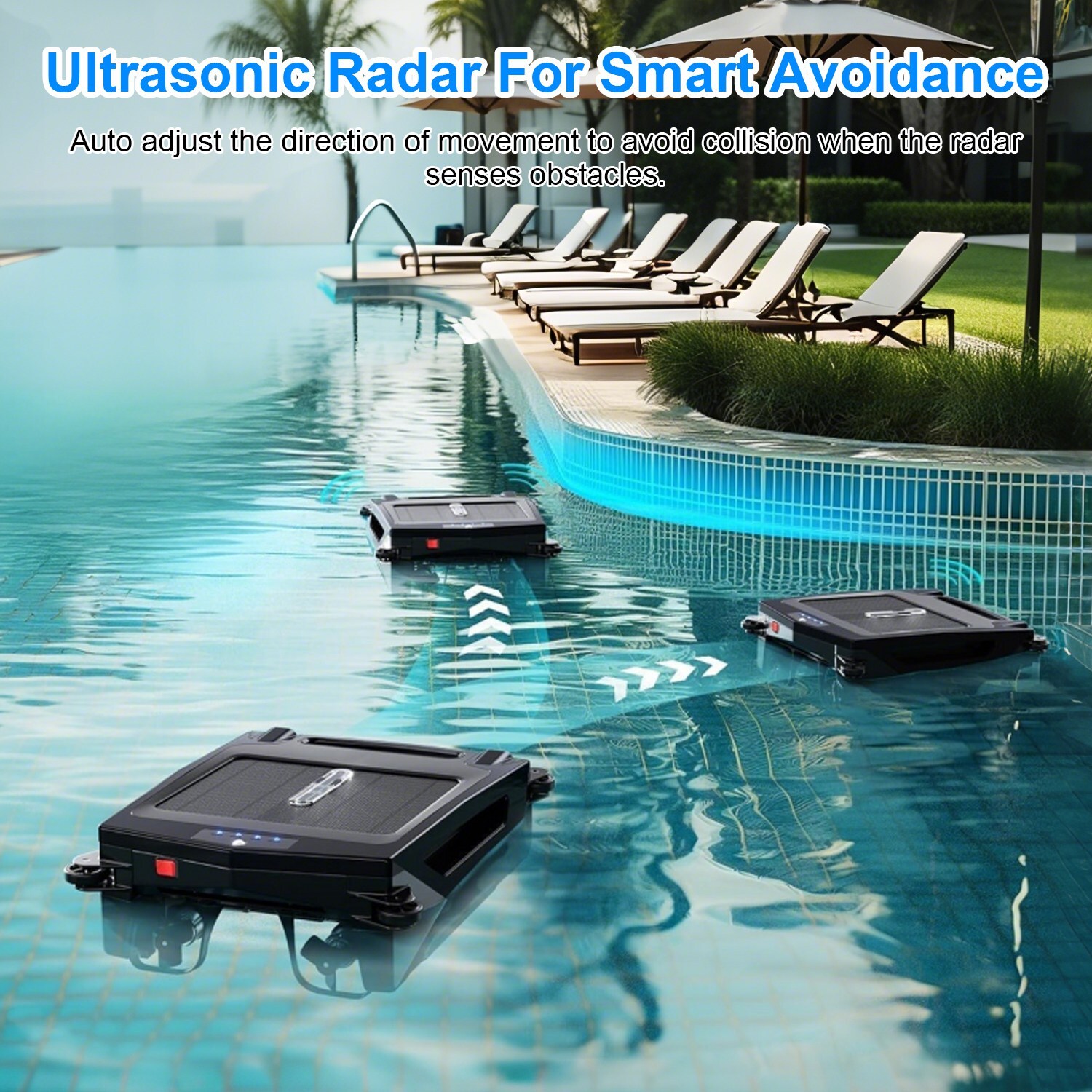 Automatic Robotic Pool Surface Skimmer w/ Powerful Cleaning System APP Control