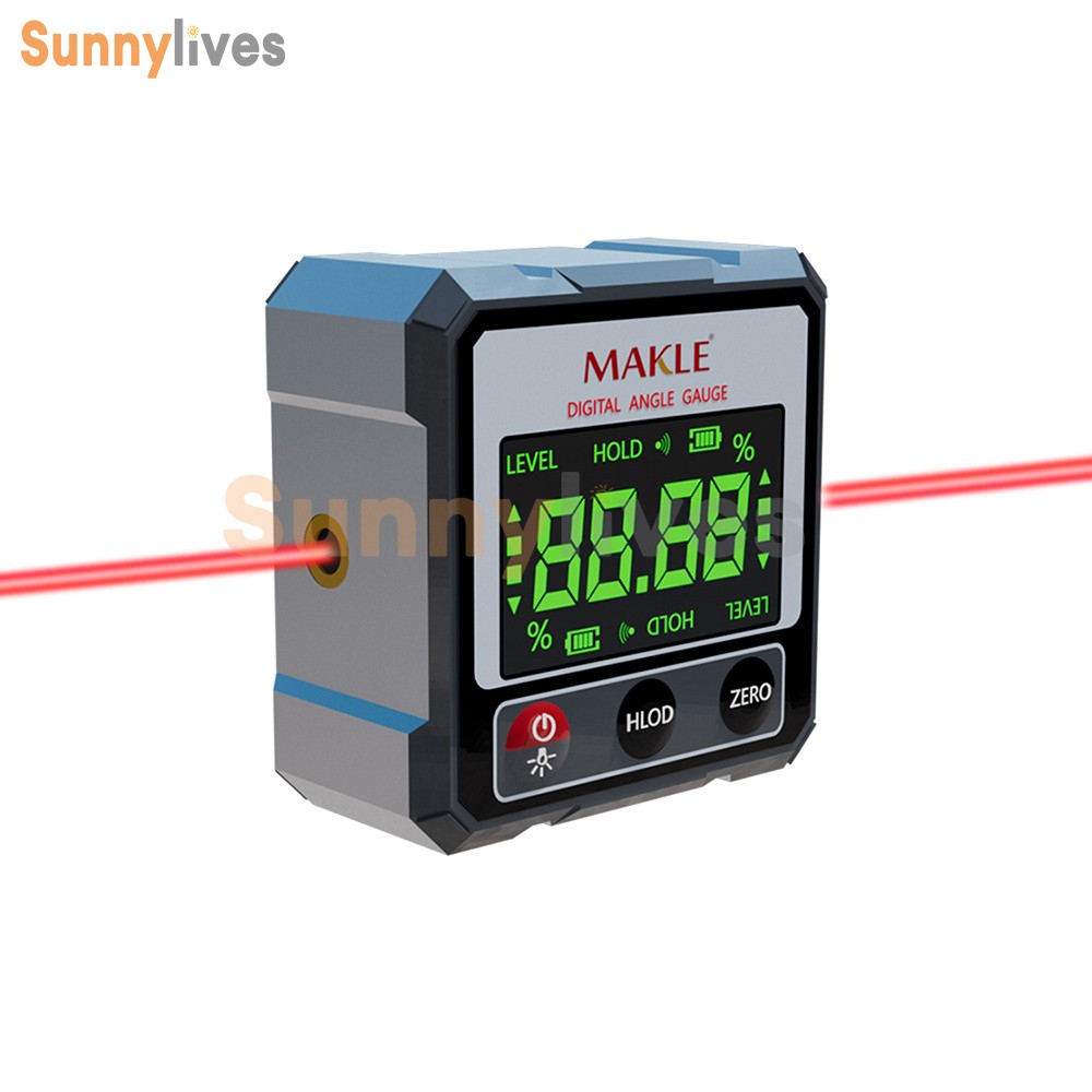 Digital Angle Finder Laser Level Gauge Inclinometer Magnetic Protractor Type-C