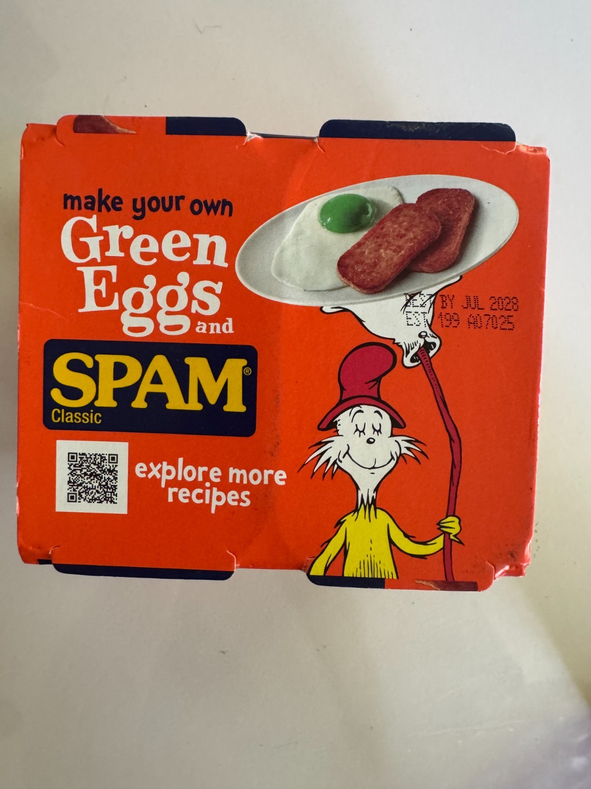 Limited Edition Green Eggs & Ham SPAM 2 Cans – Funny Gift