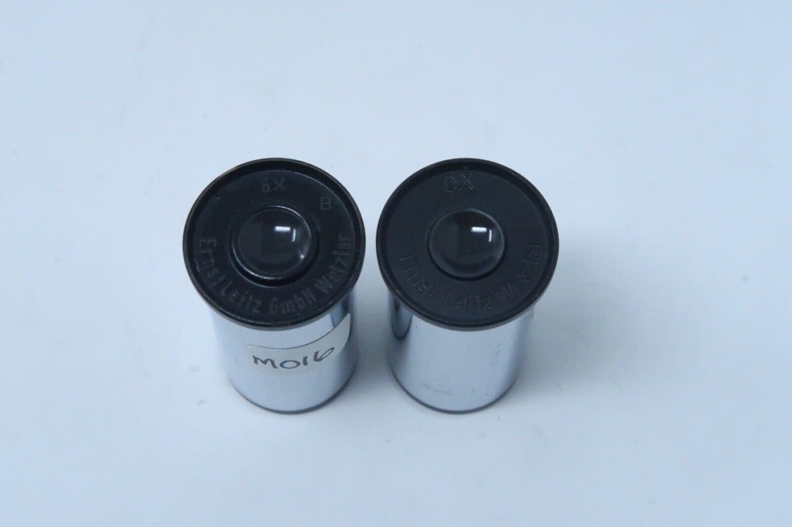 Ernest Leitz Wetzlar 6x Magnification Microscope Lens Eyepieces, Pair