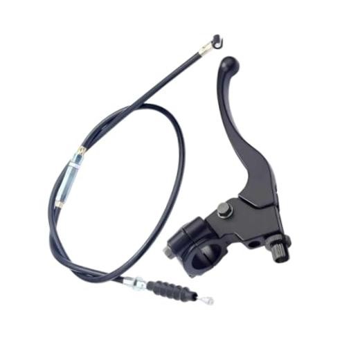 1 Set 7/8" Motorcycle Left Clutch Lever Handle Cable, Heavy-Duty Alloy Handle