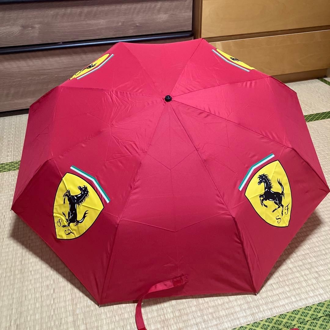 Ferrari Folding Umbrella Red Rain Gear Unisex Japan