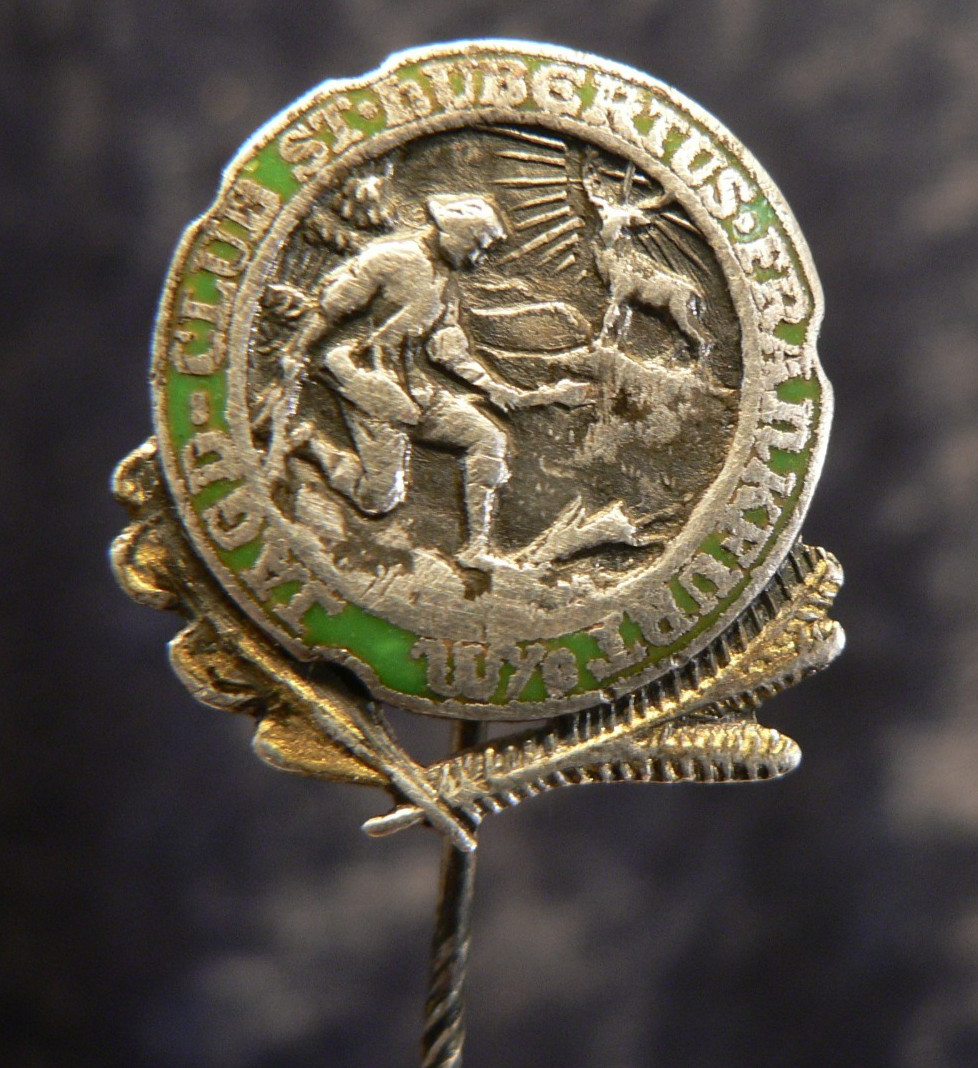 FRANKFURT - M.: HUNTING - CLUB ST. HUBERTUS FRANKFURT, St. Hubertus kneels by miracle