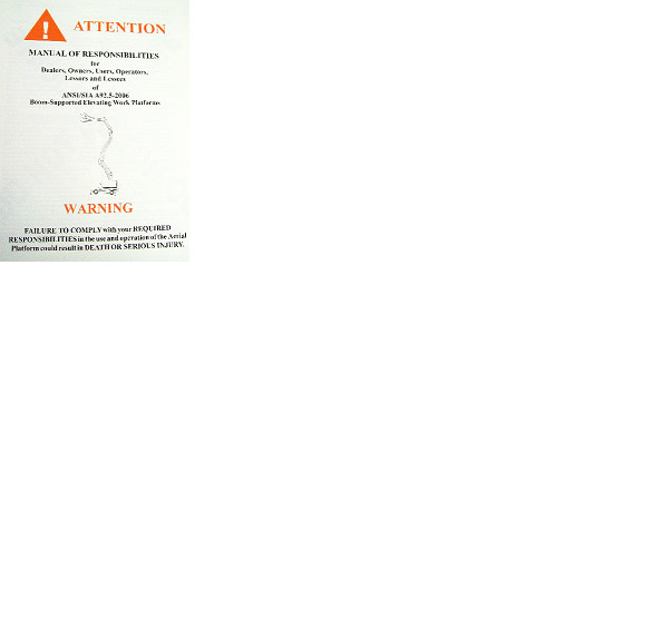 for GENIE 31779, 31779GT ANSI MANUAL BOOMS BOOM - ELEVATING WORK PLATFORM