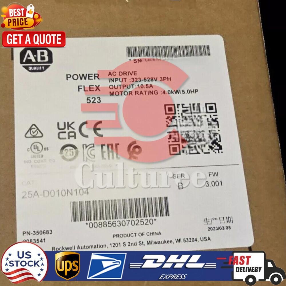 Allen-Bradley 25A-D010N104 PowerFlex 523 AC drive 25AD010N104 New