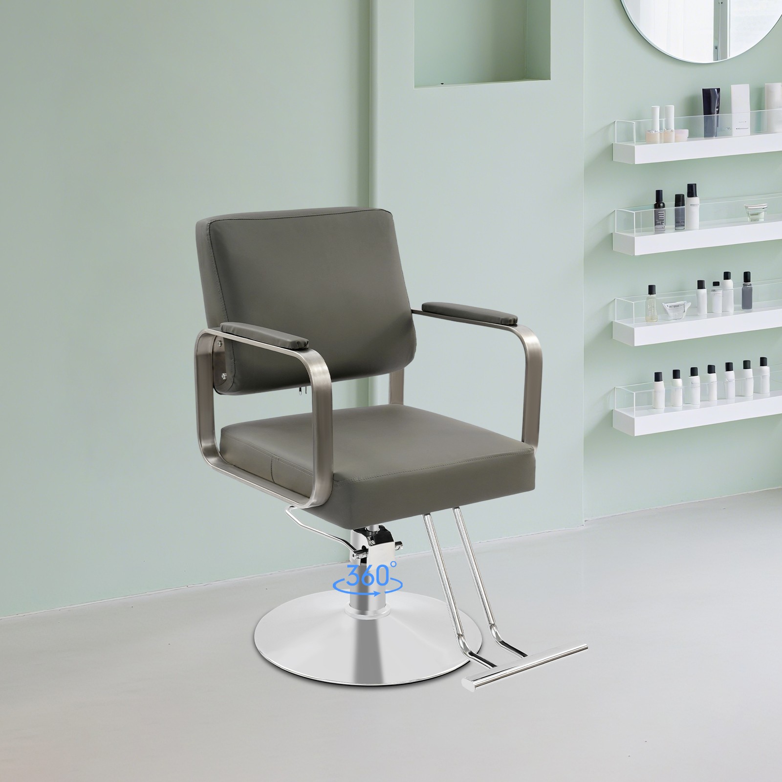 Adjustable Salon Chair Barber Chair Hair Stylist Hair Salon Barber Chair 360°