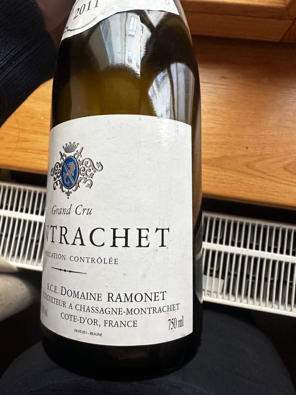 Montrachet-domaine Ramonet-empty bottle-vintage 2011