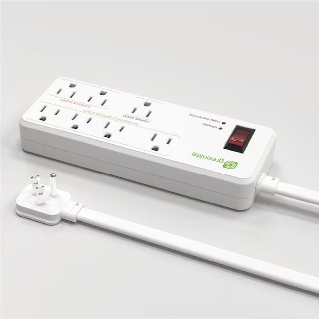 Greenlite 3-ft 7 -Outlet Indoor White Power Strip