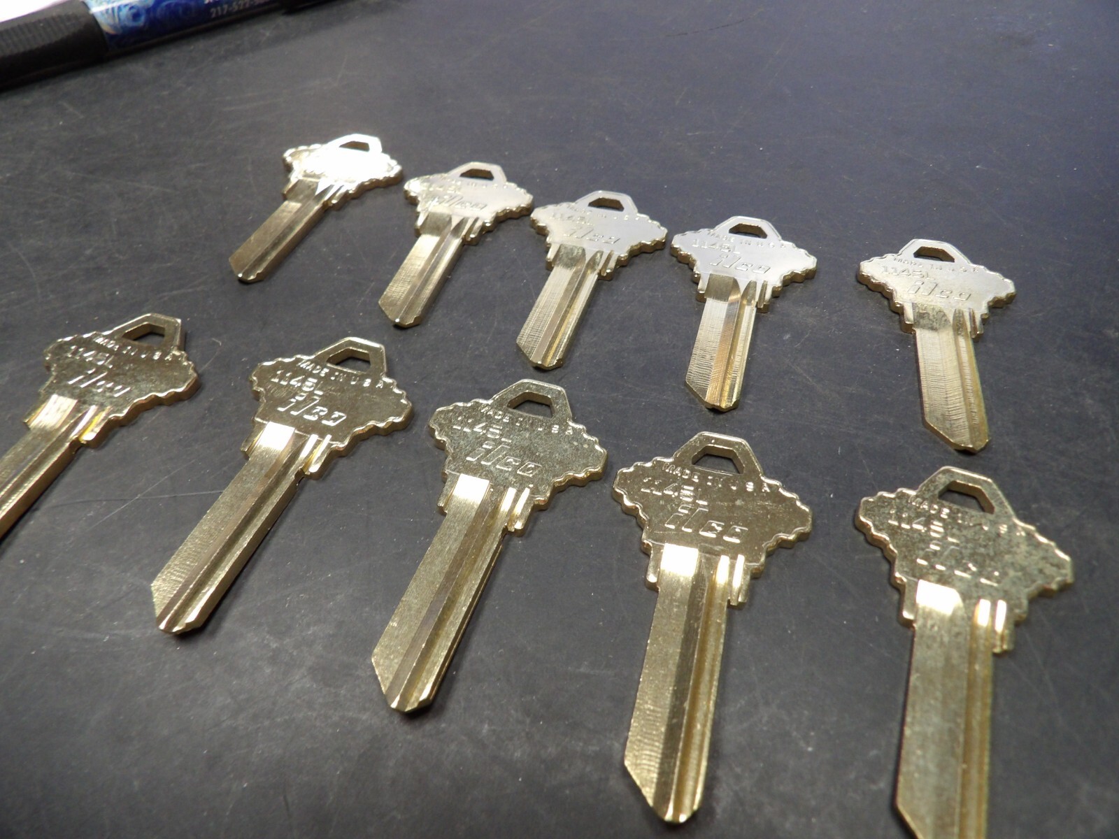 KABA ILCO 1145L, Brass, Schlage Blank Key, 10PK, (C)