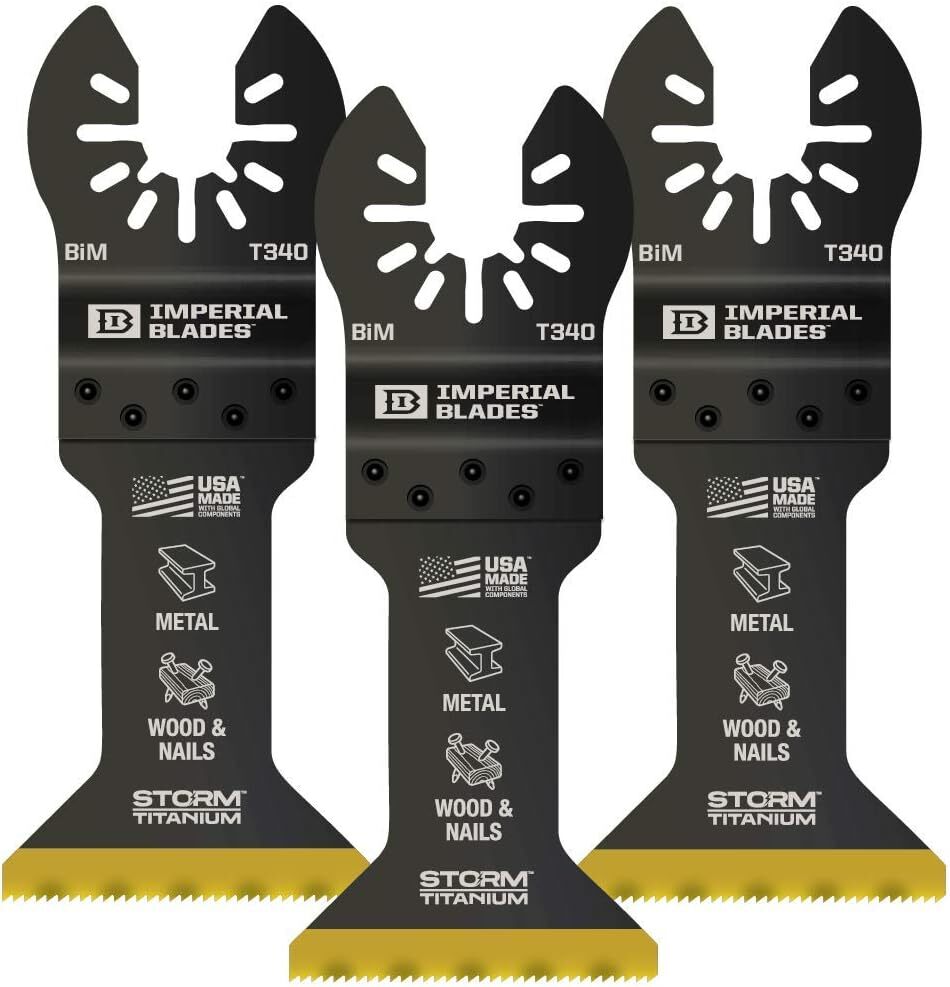 Imperial Blades IBOAT340-3 U.S.A.-ONE FIT 1-3/4" TiN STORM Bi-Metal Blade 3-Pk