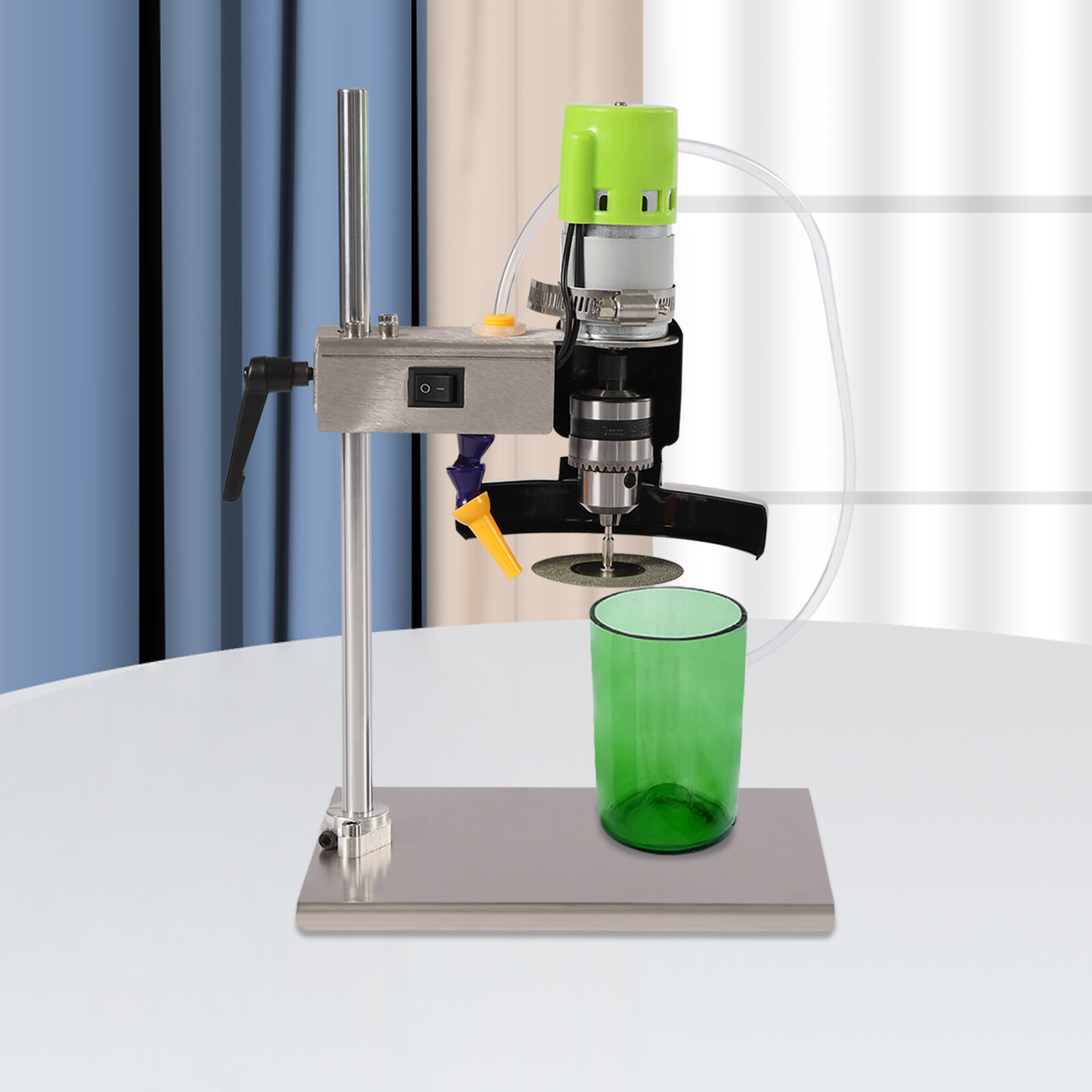 Electric Glass Bottle Cutter 150w Glassware Cutting Machine & 3* Saw Blades NEW
