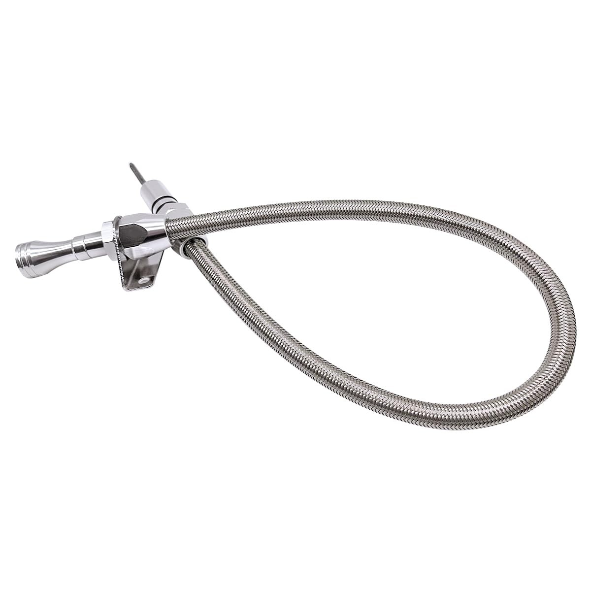 HAHAHA TH700R4 4L60E 4L80E Firewall Mounted Trans FLEXABLE Dipstick Silver