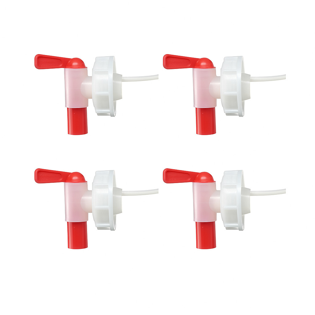 Drum Tap, Aeroflow Dispenser for Plastic Drums Fits 10L Jerry Cans 4 PACK
