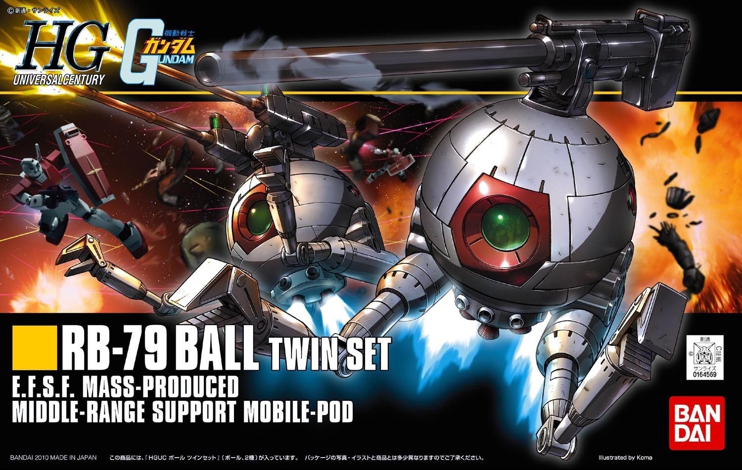 Bandai Hobby Gundam HGUC #114 RB-79 Ball Twin Set HG 1/144 Model Kit USA