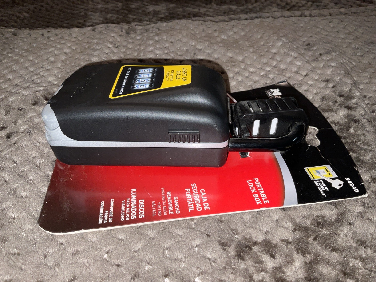Master Lock Portable Lock Box *Light-Up Combination Dials* - Model 5424D