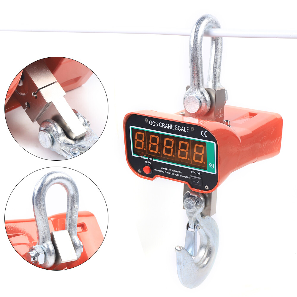 3000 Kg 3 Ton Electronic Crane Scales Industrial Hanging Led Digital Weight