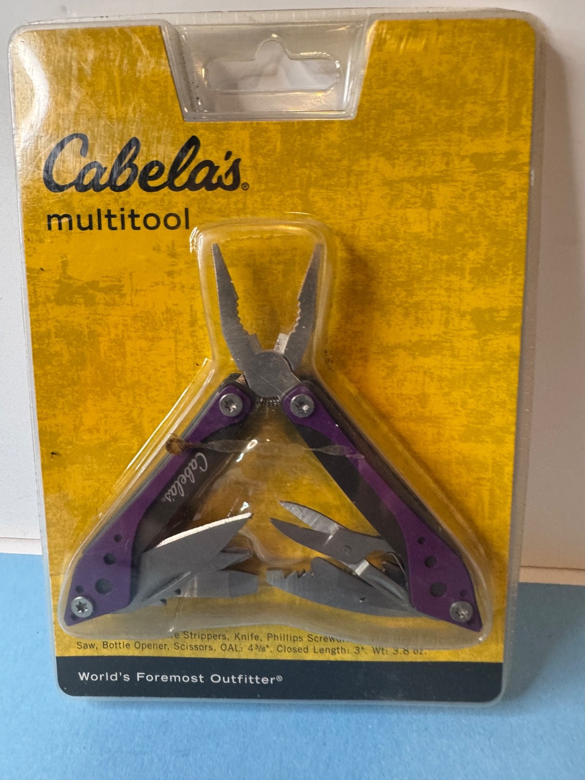 Cabela's / Multi-Tool / Purple / 3” Closed / 3.875” Overall / 3.8 Oz