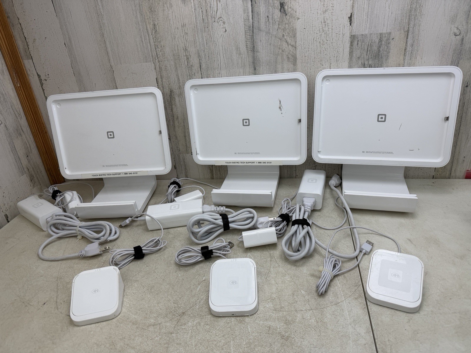 Lot Of Square S089 Dock POS Stand for 9.7" iPad Power Cable USB Hub Card Readers
